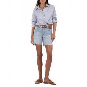 NEW KUT FROM THE KLOTH hailey high rise short with raw hem in openness